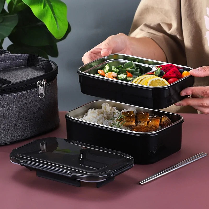 Dual-Tier Insulated Lunch Carrier